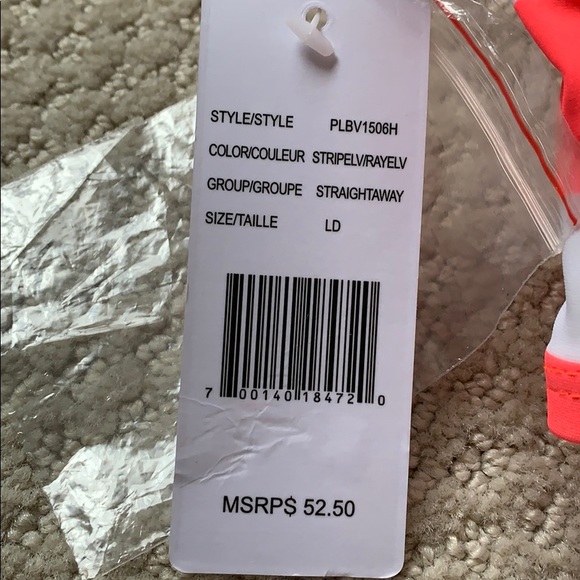 NEW Bikini Village Bikini orange/white Lg top - Picture 5 of 11